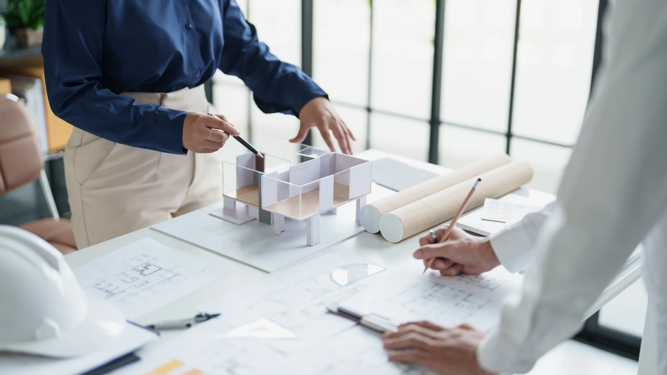 Architecture drawing on architectural Creative project